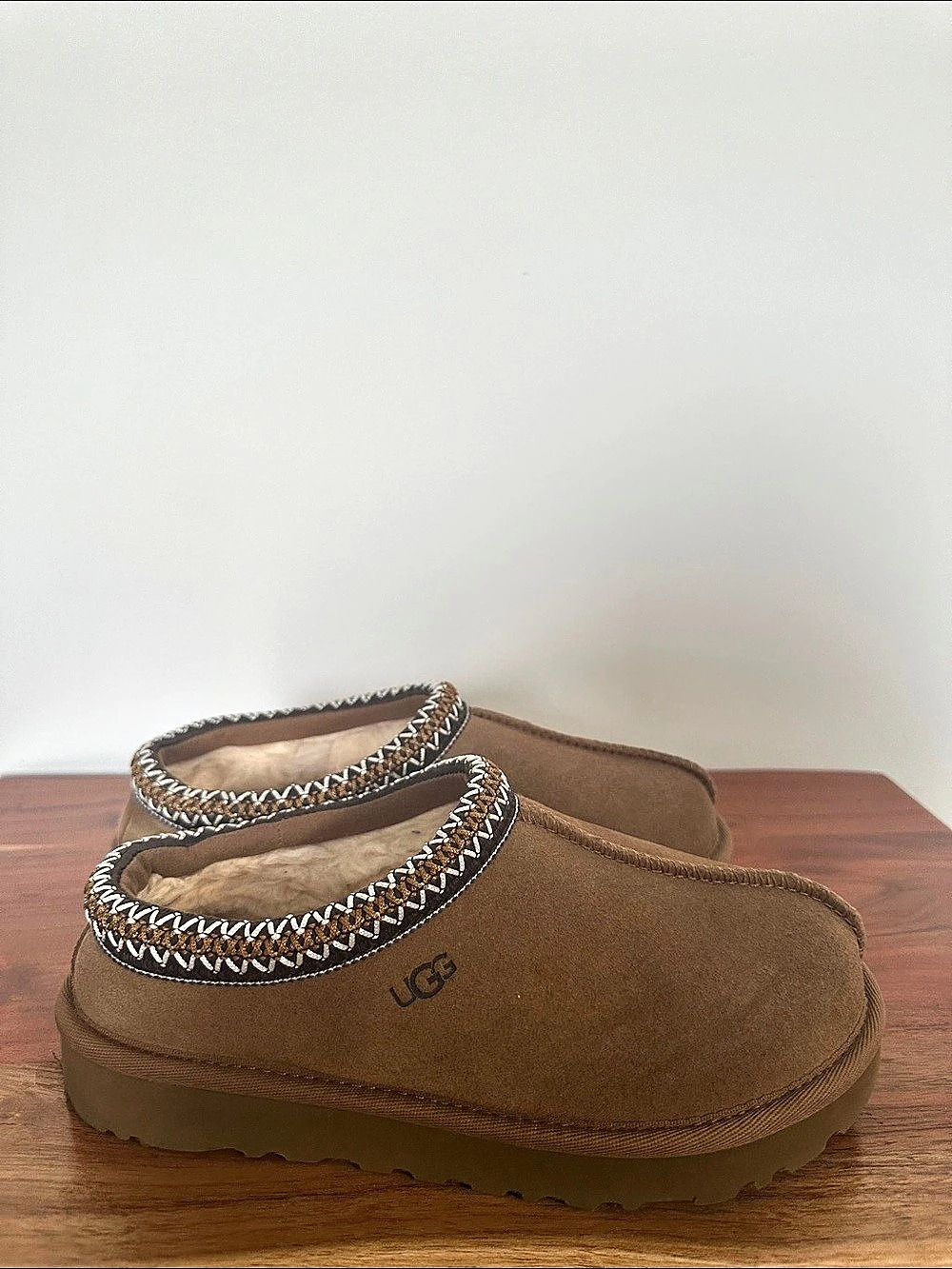 UGG Tasman 11 Slipper Chestnut Shearling-Lined Slippers US 5